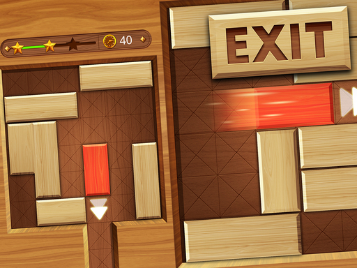 EXIT : unblock red wood block